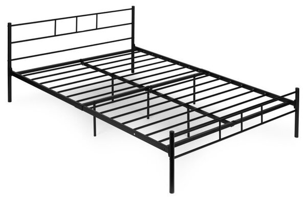 Crni metalni krevet sa stabilnim okvirom Širina: 140 cm | Duljina: 200 cm
