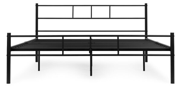 Crni metalni krevet sa stabilnim okvirom Širina: 140 cm | Duljina: 200 cm