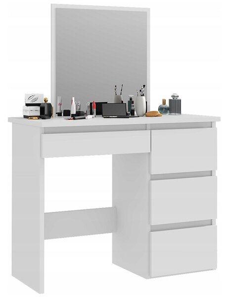 Bijeli toaletni stol s prostranim ladicama