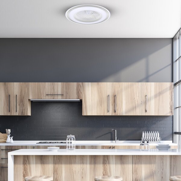 ZONDA SILVER 48W LED stropna svjetiljka s ventilatorom