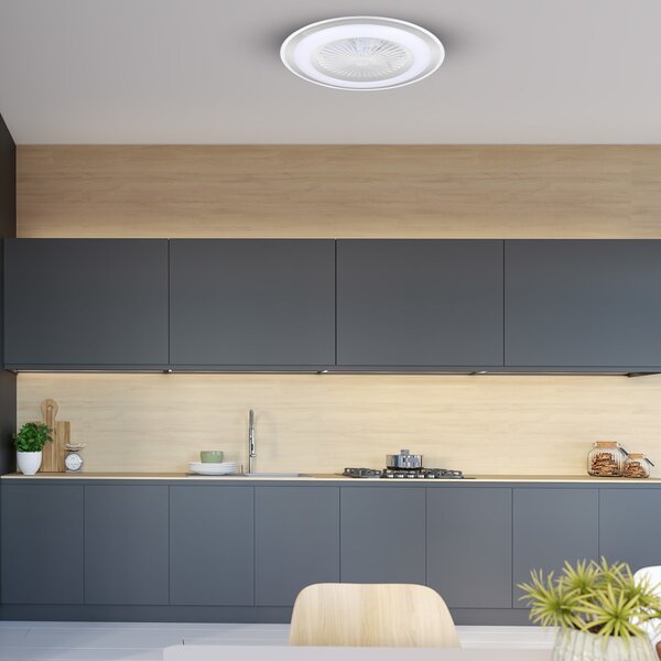 ZONDA SILVER 48W LED stropna svjetiljka s ventilatorom