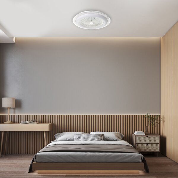 ZONDA WHITE 48W LED stropna svjetiljka s ventilatorom