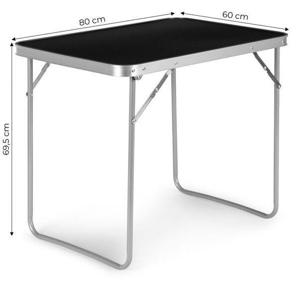 Sklopivi ugostiteljski stol 80 x 60 cm crni