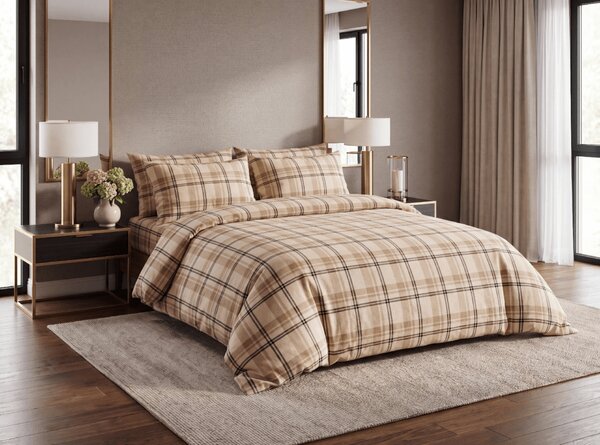Posteljina mikropliš PLAID krem boje Dimenzije posteljine: 70 x 90 cm | 140 x 200 cm