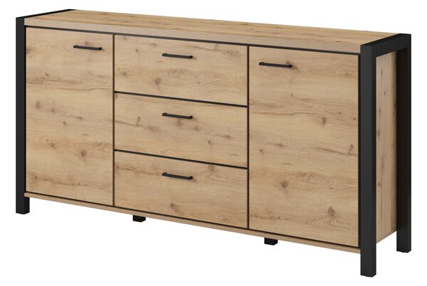 Komoda Armin Typ 26 (hrast taurus + mat crna)