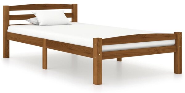 VidaXL Okvir za krevet od masivne borovine smeđa boja meda 90 x 200 cm