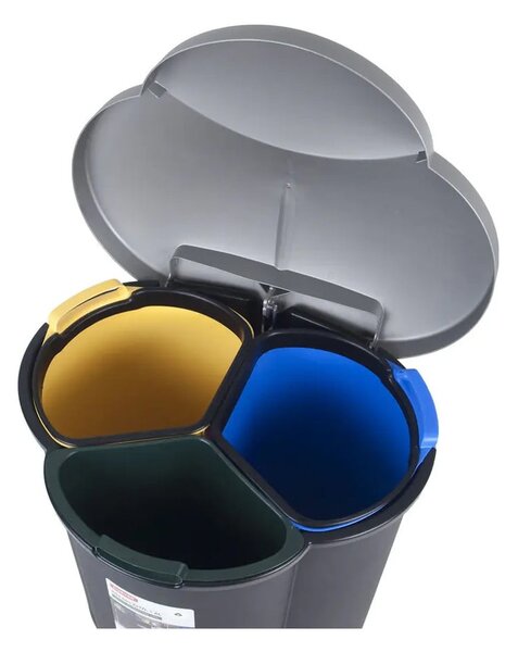 Plastična kanta za razvrstani otpads pedalom 17+17+6 l Trio - Curver