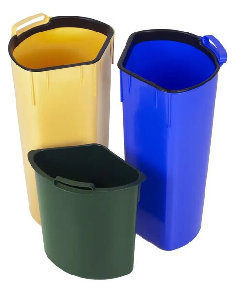 Plastična kanta za razvrstani otpads pedalom 17+17+6 l Trio - Curver