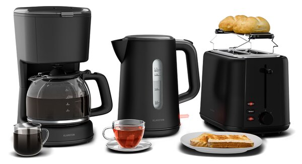 Klarstein Velaire set za doručak | toster, kuhalo za vodu i aparat za kavu | 800 W | 10 šalica | 1,7 L