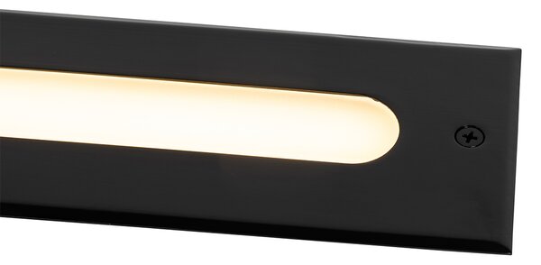 Moderna podna svjetiljka crna 30 cm uključujući LED IP65 - Eline
