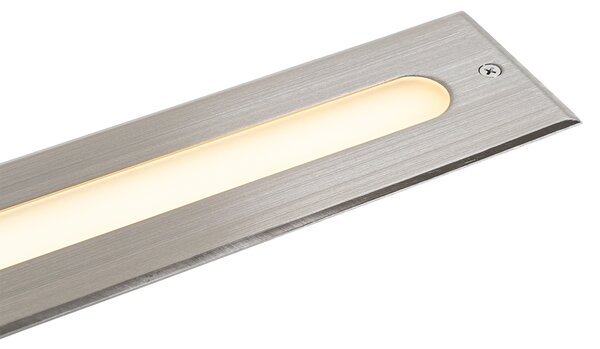 Set od 2 moderne svjetiljke za tlo čelik 50 cm uklj. LED IP65 - Eline