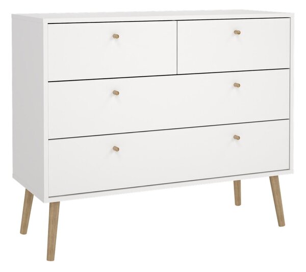 Bijela niska komoda 99x82 cm Bodo – Tvilum