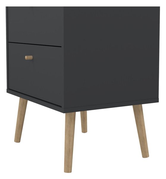 Antracitno siva visoka komoda 50x120 cm Bodo – Tvilum