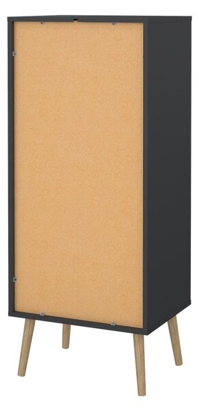Antracitno siva visoka komoda 50x120 cm Bodo – Tvilum