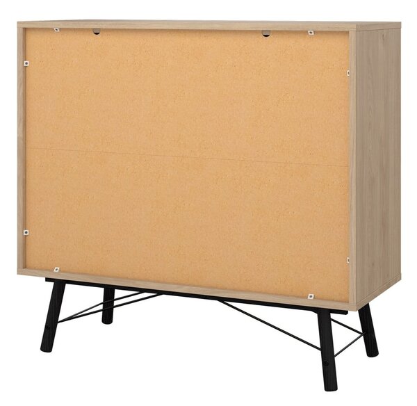 Niska komoda u dekoru hrasta u prirodnoj boji 102x99 cm Ry – Tvilum
