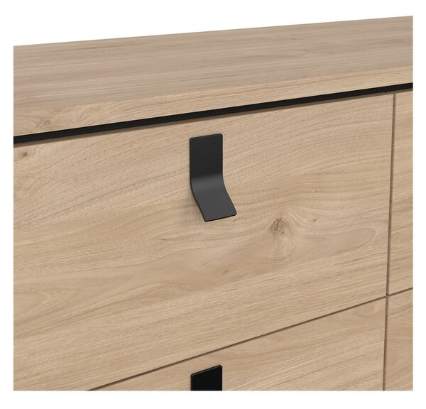 Niska komoda u dekoru hrasta u prirodnoj boji 102x99 cm Ry – Tvilum