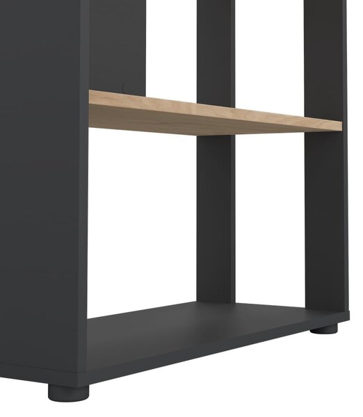Antracitno siva/u prirodnoj boji biblioteka u dekoru hrasta 80x205 cm Sign – Tvilum