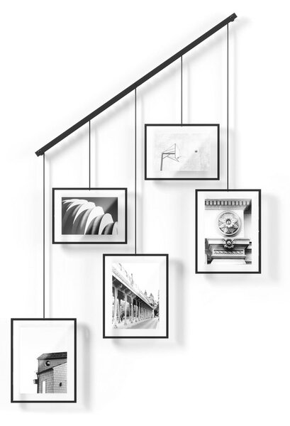 Crni metalni viseći okviri u setu 5 kom 66x69 cm Exhibit – Umbra