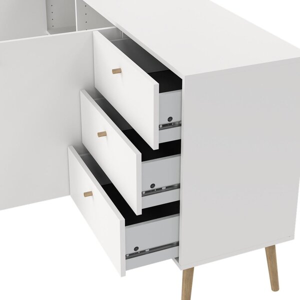 Bijela niska komoda 149x82 cm Bodo – Tvilum