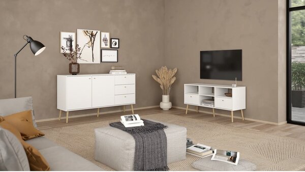 Bijela TV komoda 117x61 cm Bodo – Tvilum
