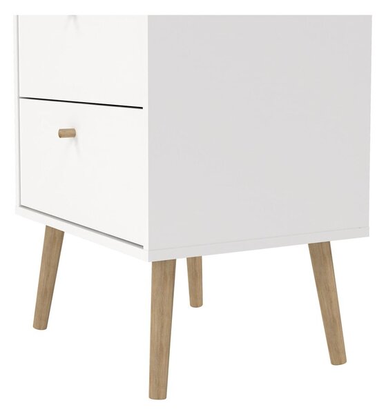 Bijela visoka komoda 50x120 cm Bodo – Tvilum