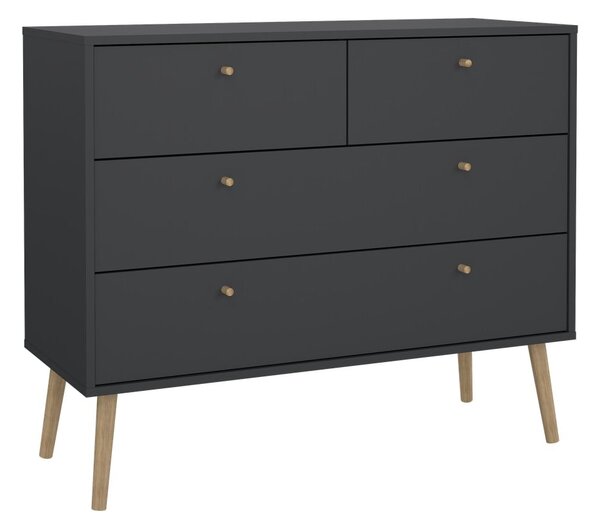 Antracitno siva niska komoda 99x82 cm Bodo – Tvilum