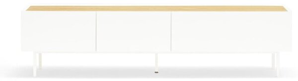 Bijela/u prirodnoj boji TV komoda u dekoru hrasta 180x45 cm Arista – Teulat
