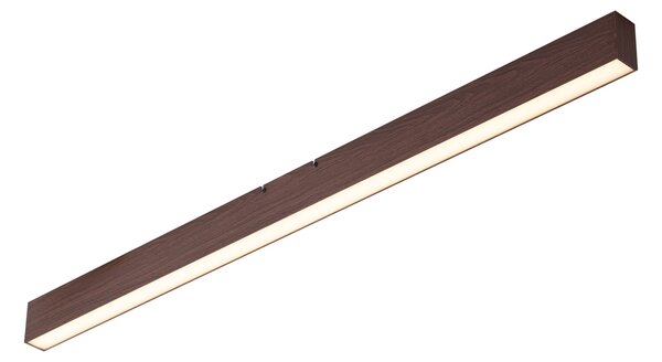 Moderna stropna svjetiljka orahovo drvo uklj. LED prigušiva u 3 koraka 2700-4000K s DIP prekidačem - Keane