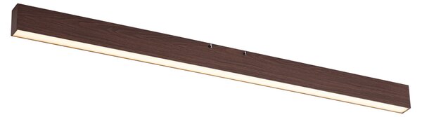 Moderna stropna svjetiljka orahovo drvo uklj. LED prigušiva u 3 koraka 2700-4000K s DIP prekidačem - Keane