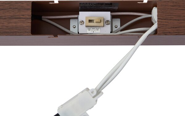 Moderna stropna svjetiljka orahovo drvo uklj. LED prigušiva u 3 koraka 2700-4000K s DIP prekidačem - Keane