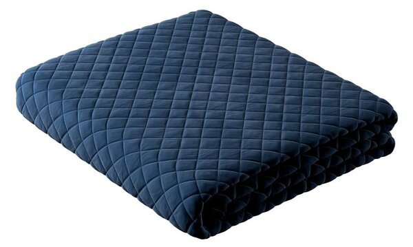 Plavi prošiveni prekrivač za bračni krevet 170x210 cm Posh Velvet - Yellow Tipi