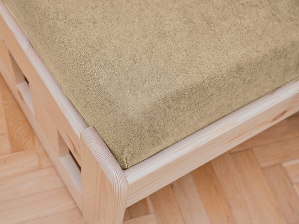 Plahta od frotira za dječiji krevetic cappuccino 60x120 cm