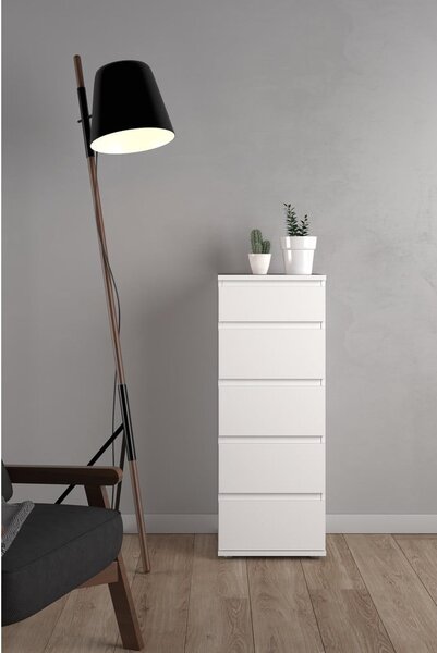 Bijela visoka komoda 40x107 cm Nova – Tvilum