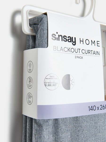 Sinsay - Set zamračujućih zavjesa s trakom 2 pack