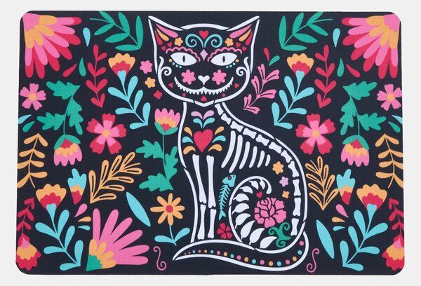Sinsay - Otirač s printom mačke Día de los Muertos