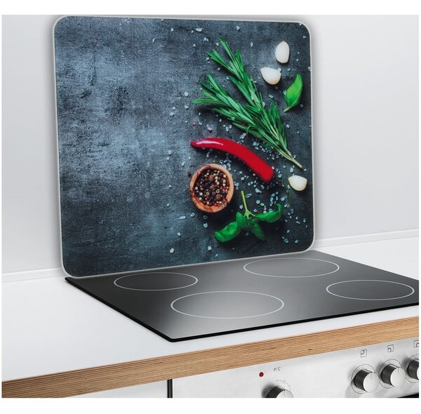 Zidna obloga za štednjak od kaljenog stakla 50x56 cm Rosemary - Maximex