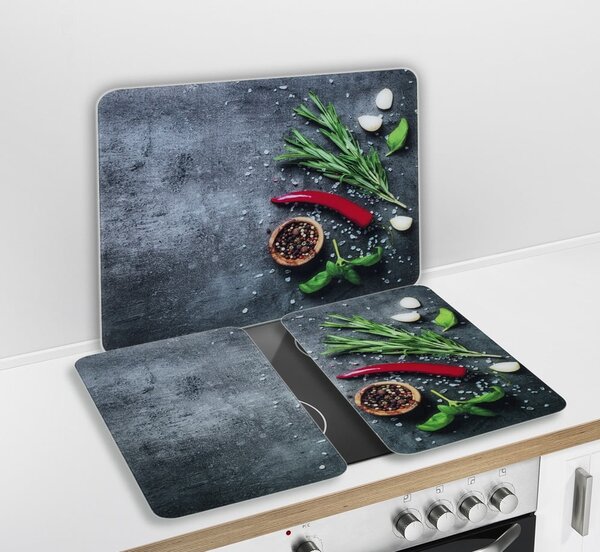 Zidna obloga za štednjak od kaljenog stakla 50x56 cm Rosemary - Maximex