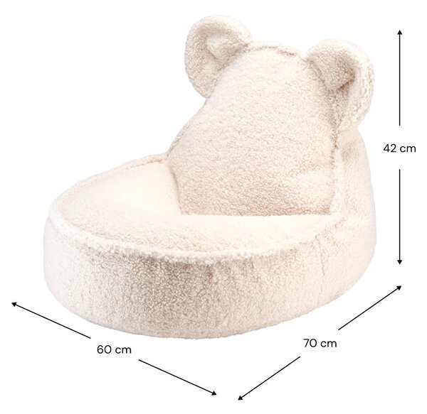 Krem vreća za bebe od bouclé tkanine Bear – Wigiwama