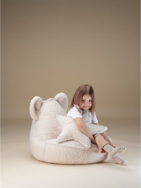 Krem vreća za bebe od bouclé tkanine Bear – Wigiwama