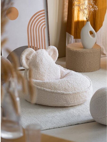 Krem vreća za bebe od bouclé tkanine Bear – Wigiwama