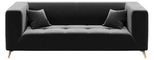 Tamnosivi baršunasti kauč MESONICA Toro, 217 cm