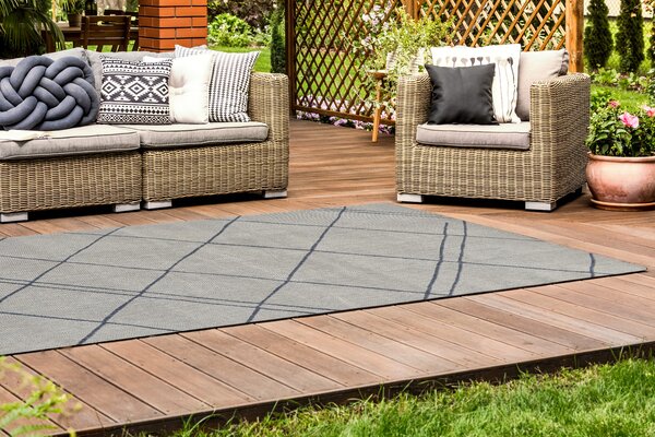 Tepih Terrace Cream Blue Lines