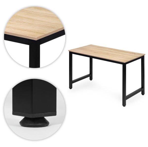 Računalni stol 120 x 60 cm - stol za ured i studentsku sobu Bijela