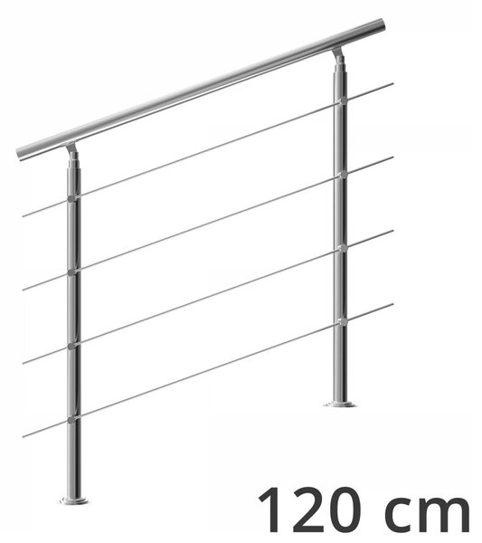 Rukohvat za stepenice od nehrđajućeg čelika s 4 prečke dĺžka 100 cm
