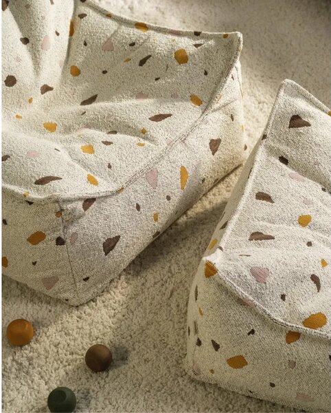 Bijela vreća za bebe od bouclé tkanine/od šenila Terrazzo Chair – Wigiwama