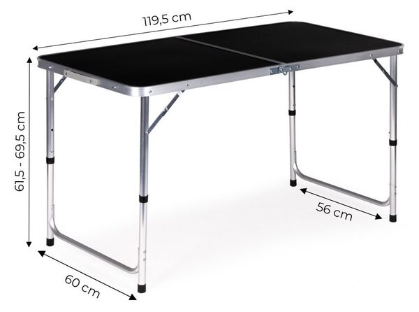 Sklopivi ugostiteljski stol 119,5 x 60 cm crni