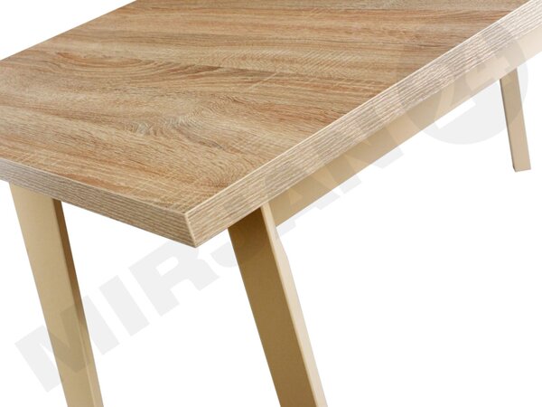 Stol Harry 80 x 140+180 V (hrast grandson L) (bijela)