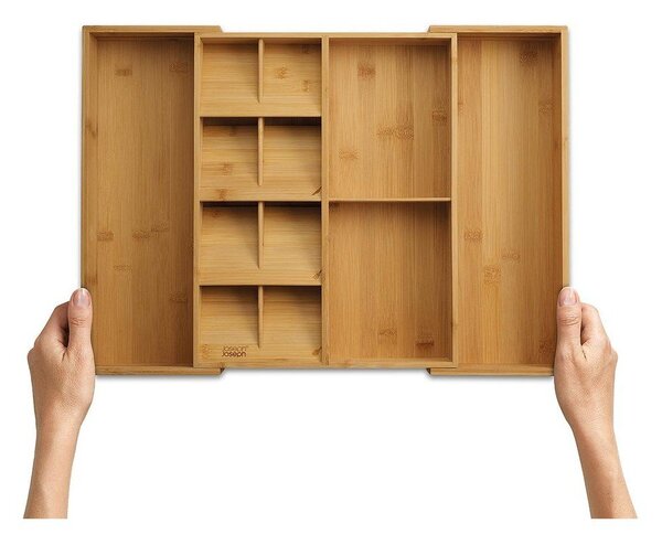 Prilagodljiv organizator pribora od bambusa u prirodnoj boji 32 x 40 cm DrawerStore Bamboo – Joseph Joseph