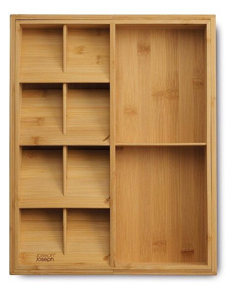 Prilagodljiv organizator pribora od bambusa u prirodnoj boji 32 x 40 cm DrawerStore Bamboo – Joseph Joseph