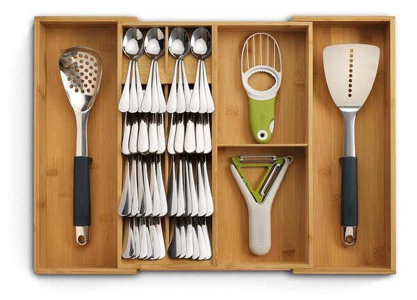 Prilagodljiv organizator pribora od bambusa u prirodnoj boji 32 x 40 cm DrawerStore Bamboo – Joseph Joseph